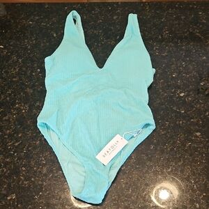 Seafolly Light Blue Textured Swimsuit